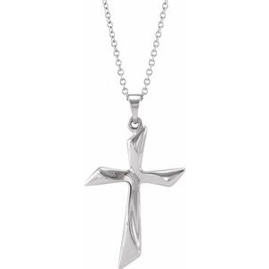 Sterling Silver Cross 18" Necklace