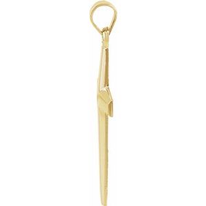 14K Yellow Gold Cross Pendant