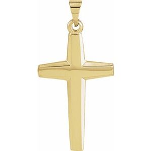 18K Yellow Gold Cross Pendant