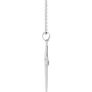Sterling Silver Cross 18" Necklace
