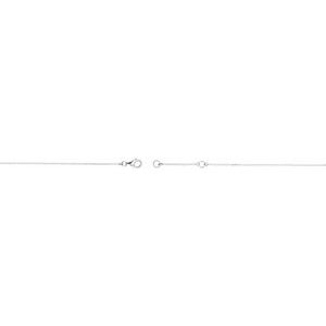 Sterling Silver Imitation Cubic Zirconia Double Sideways Cross 16-18" Necklace