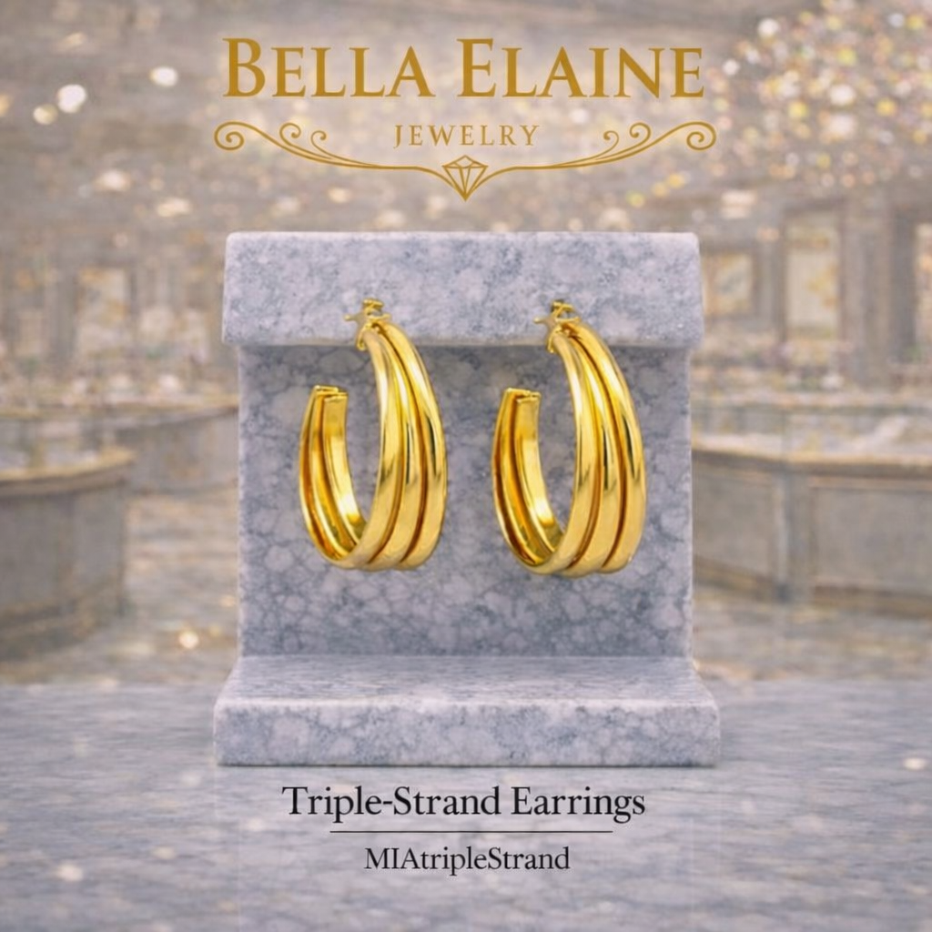 Triple Strand Earrings