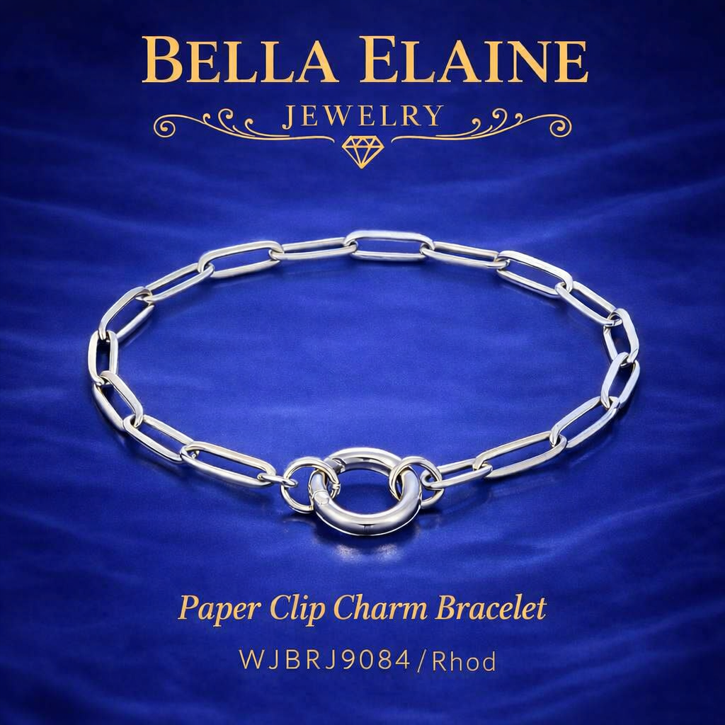 Paper Clip Charm Bracelet