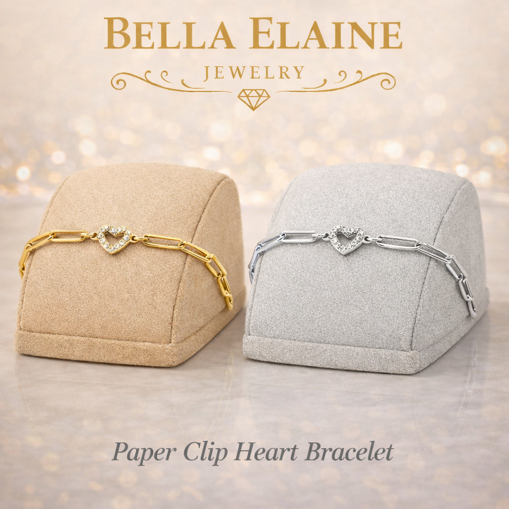 Paper Clip Heart Bracelet