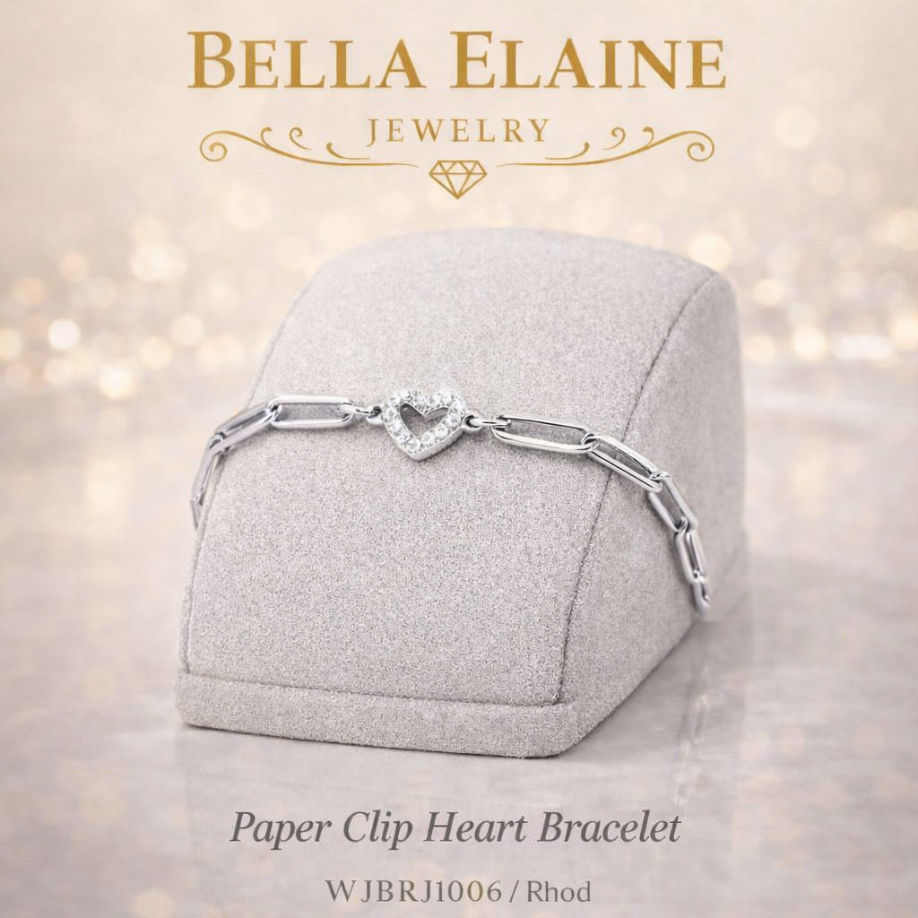 Paper Clip Heart Bracelet