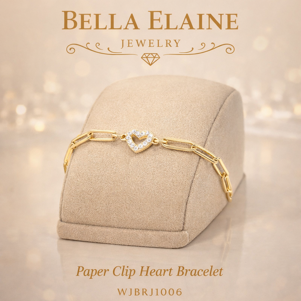 Paper Clip Heart Bracelet