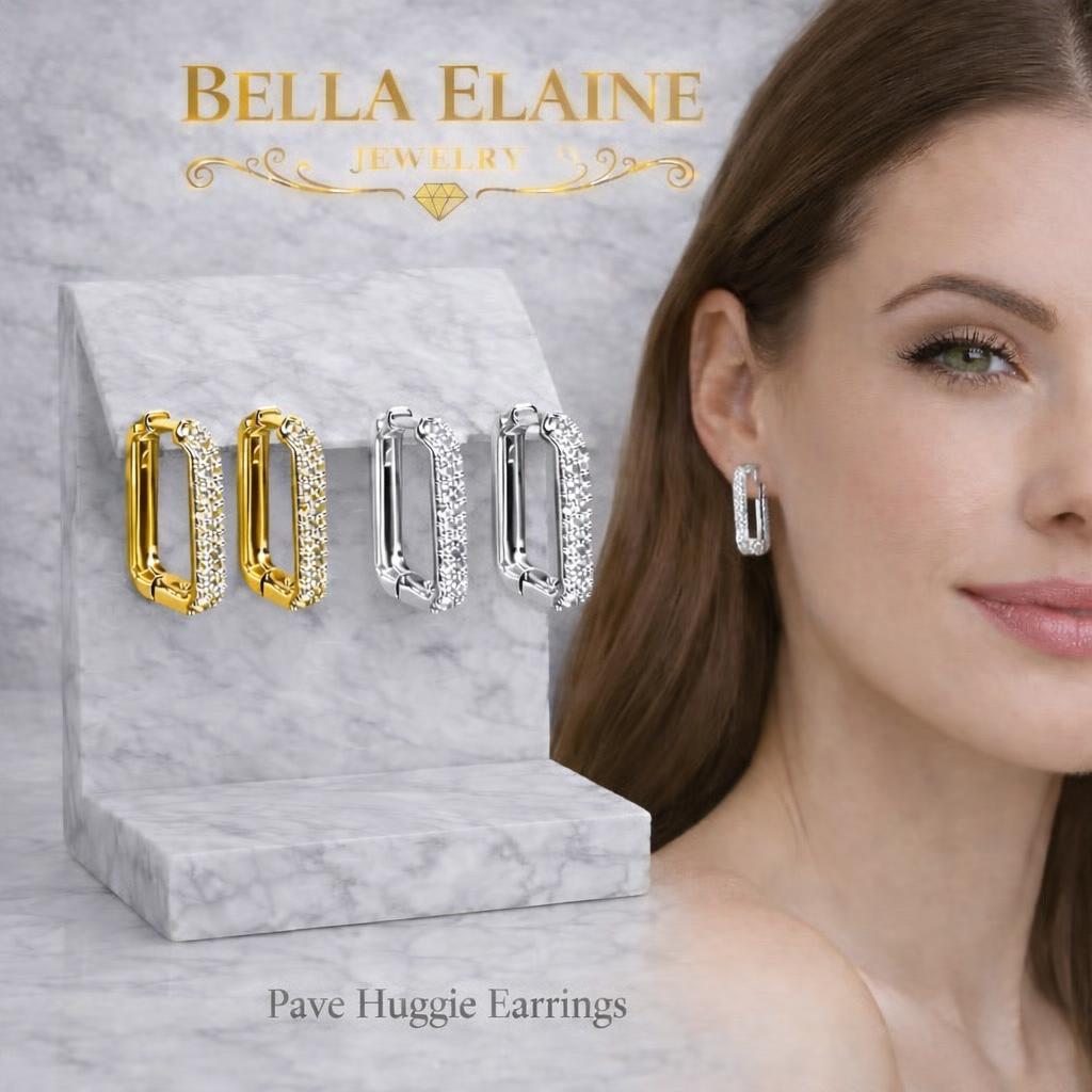 Pave Huggie Earrings