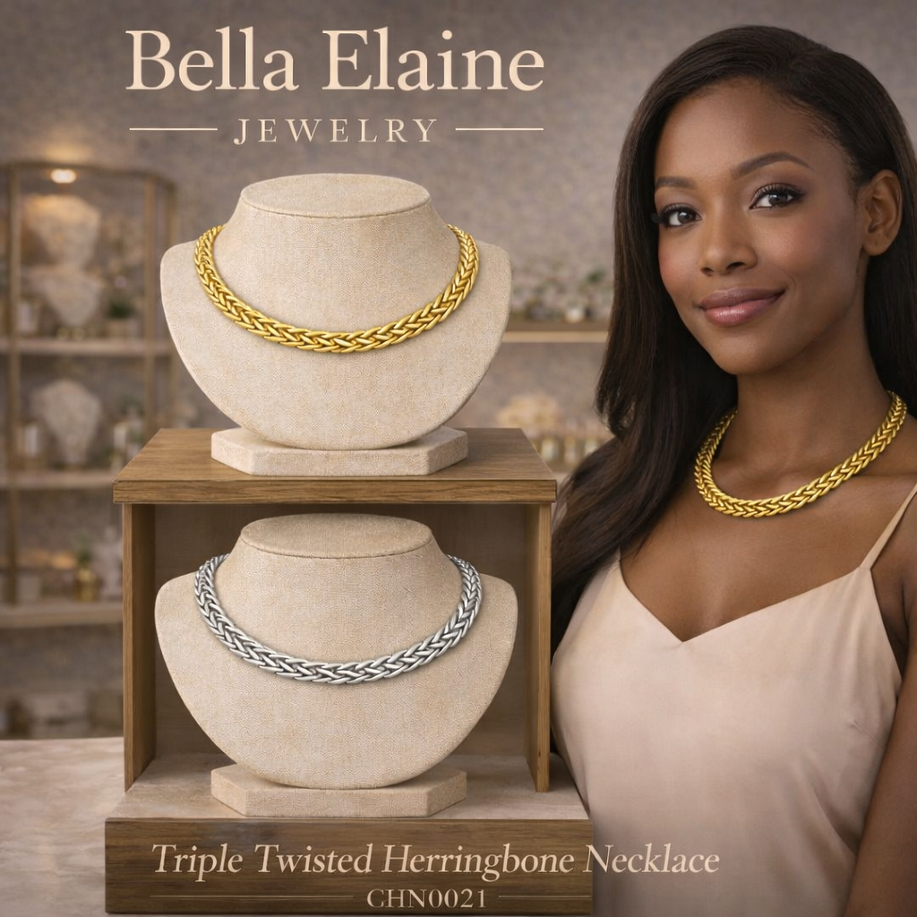 Triple Twisted Herringbone Necklace