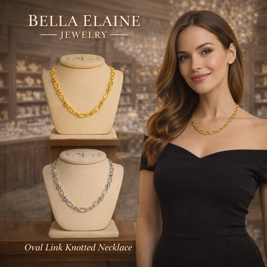 Oval Link Knotted Necklace