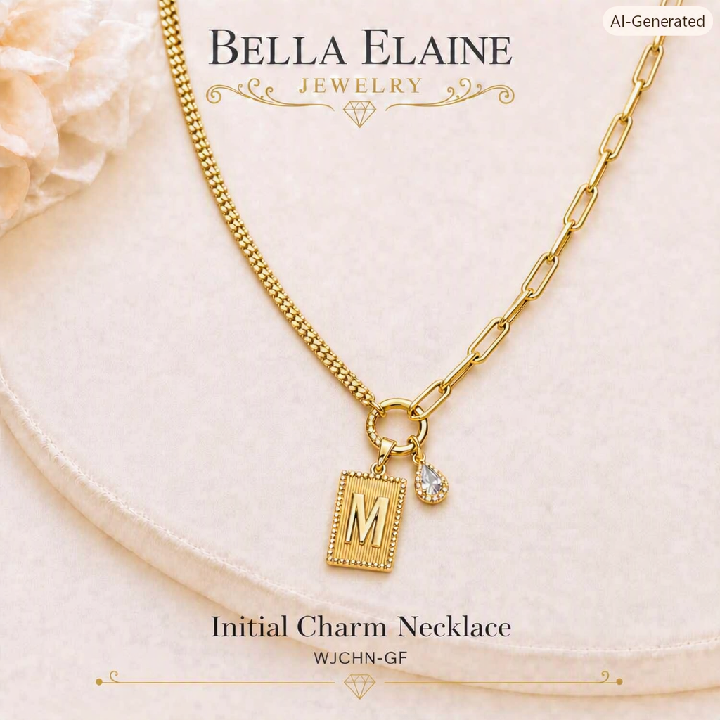 Initial Birthstone Necklace