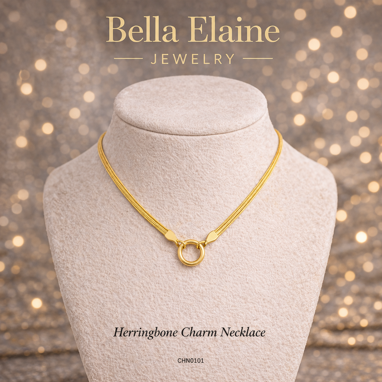 Herringbone Charm Necklace