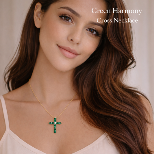 Green Harmony Cross Necklace