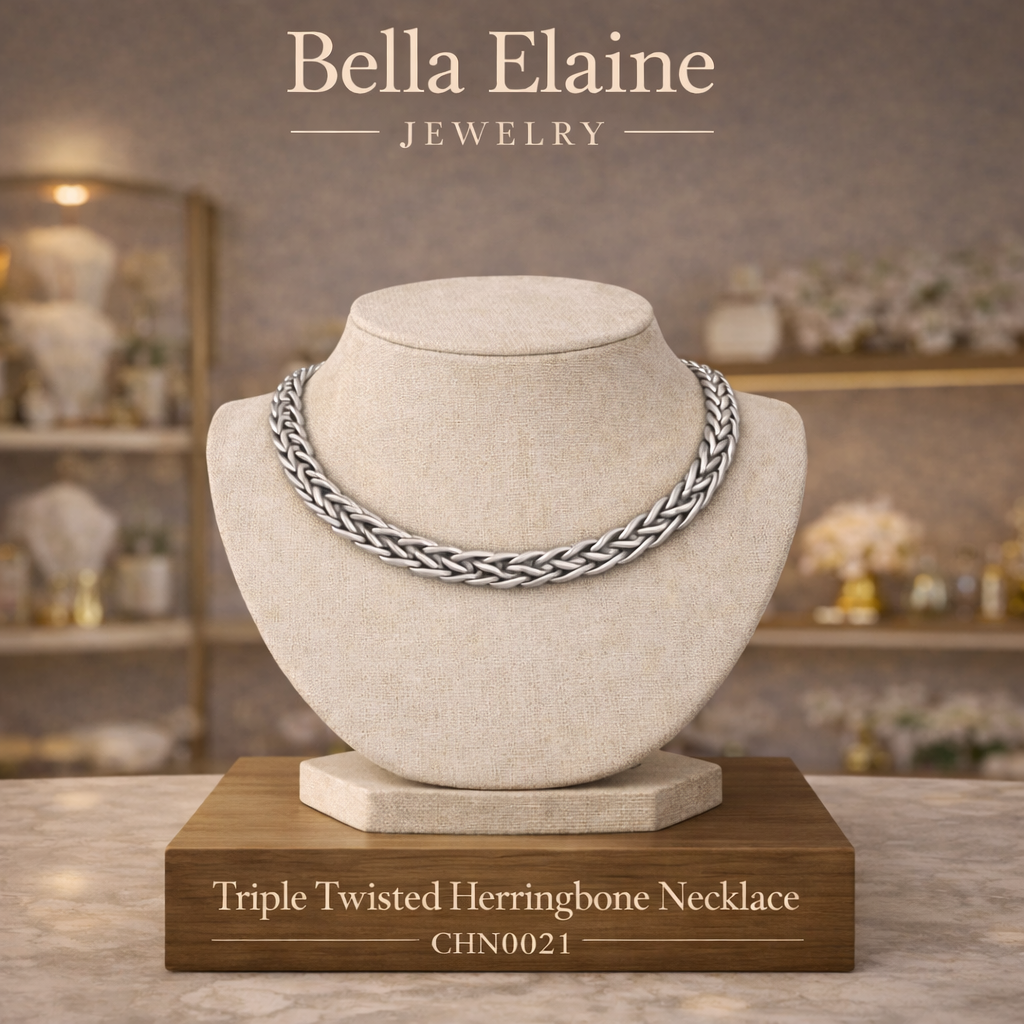 Triple Twisted Herringbone Necklace