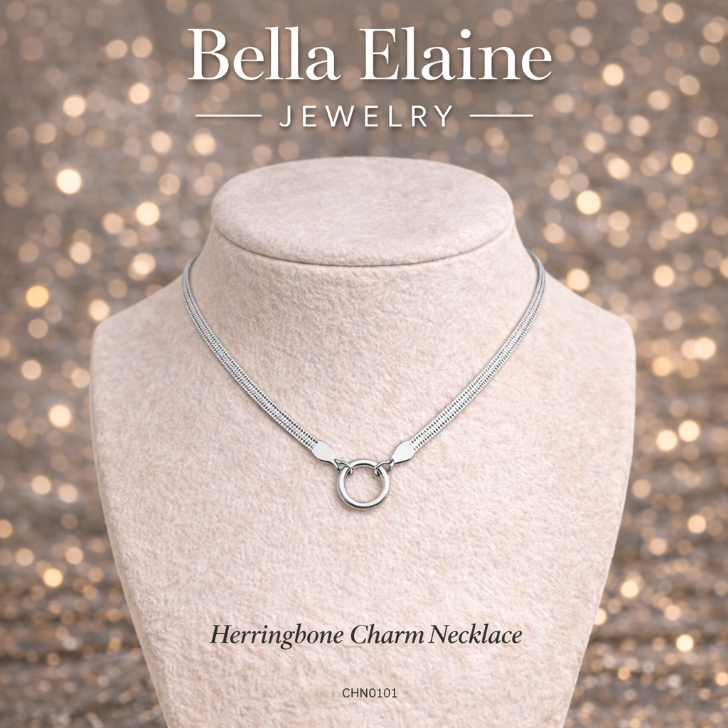 Herringbone Charm Necklace