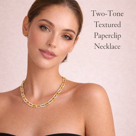 Two Toned Paperclip Necklace