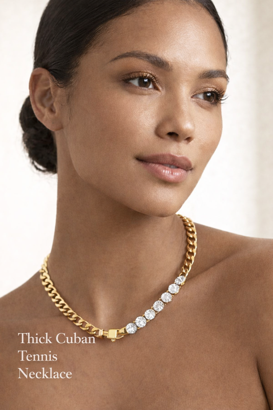 8mm Cuban Link Tennis Necklace