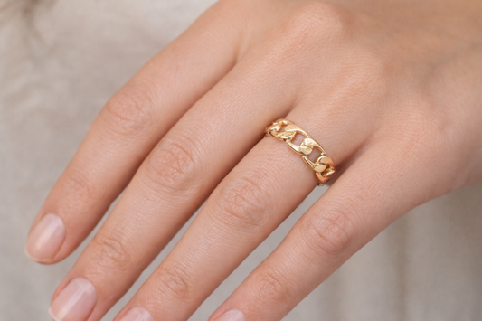 Thin Cuban Curb Ring