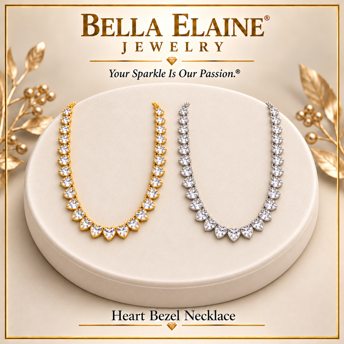 Heart Bezel Necklace