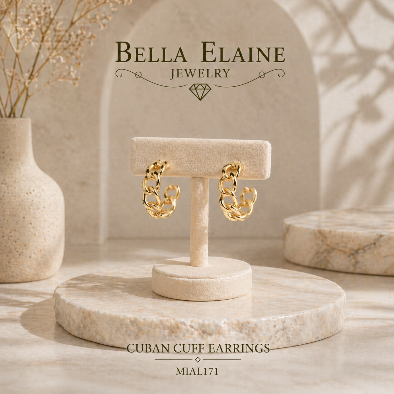 Cuban Curb Cuff Earring