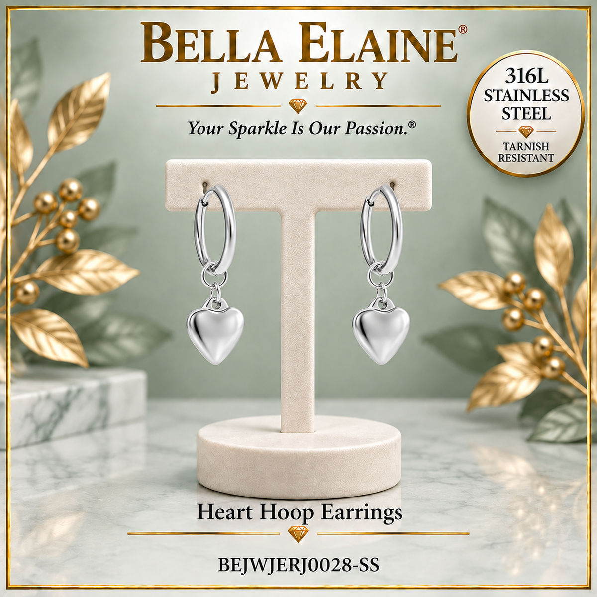 Heart Hoop Earrings