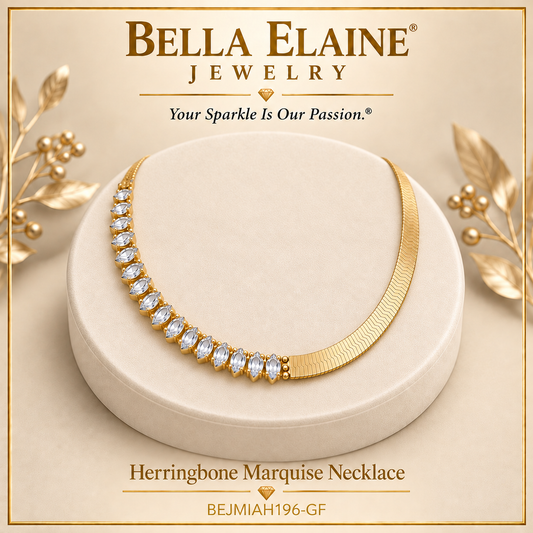 Herringbone Marquise Necklace