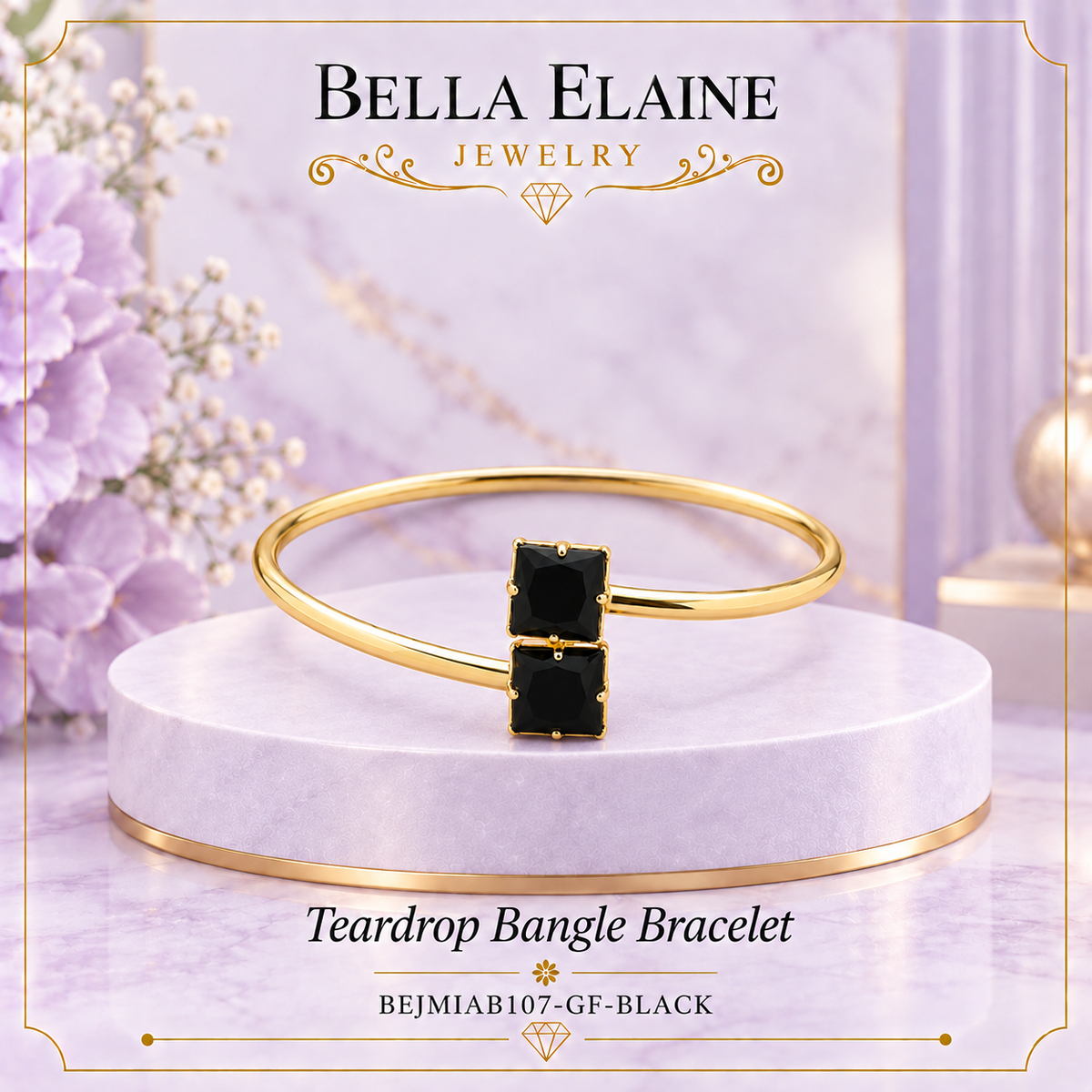 Teardrop Bangle Bracelet