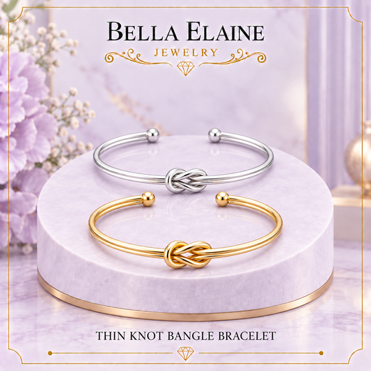 Thin Knot Bangle Bracelet
