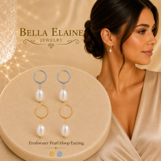 Freshwater Pearl Hoop Earrings