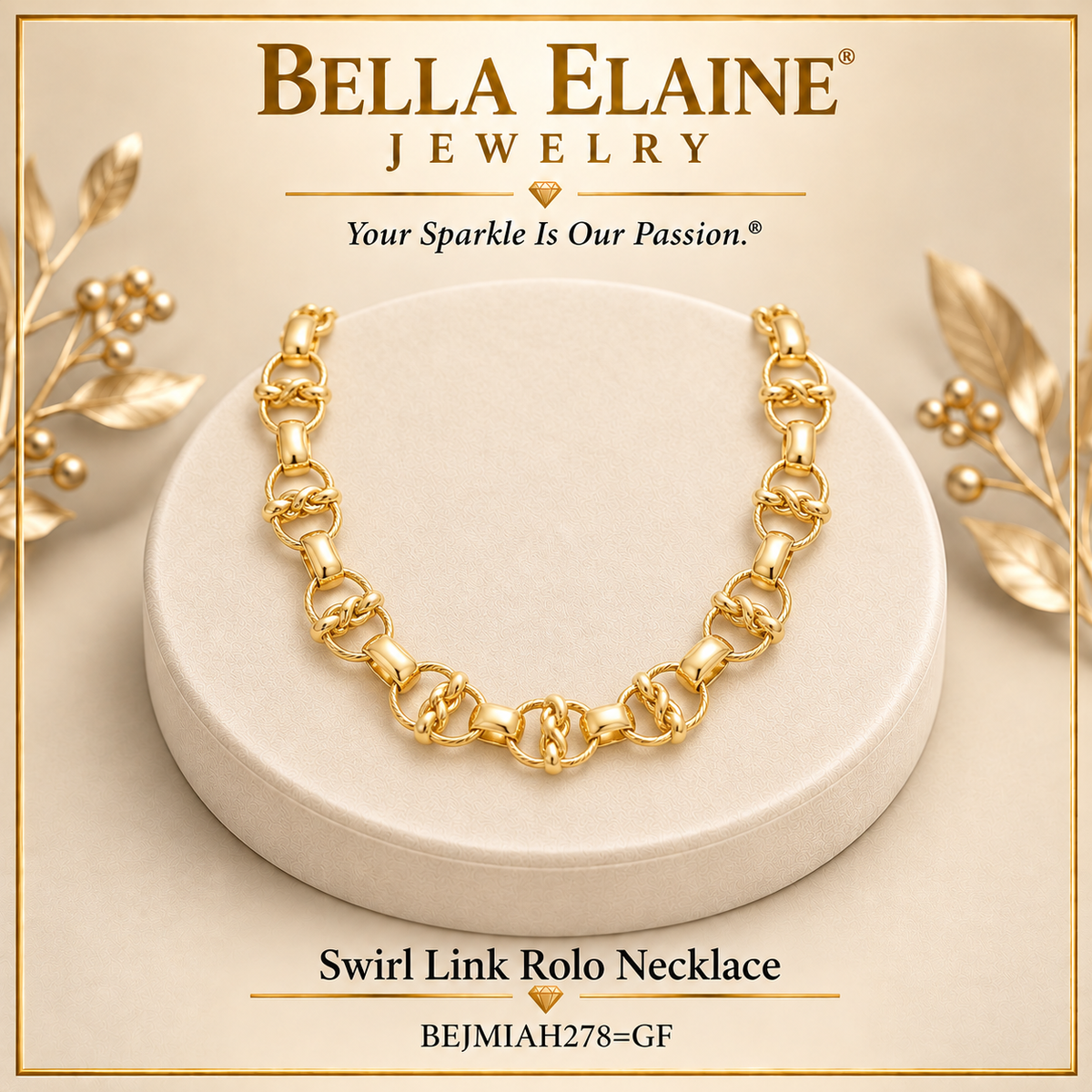 Swrile Link Rolo Necklce