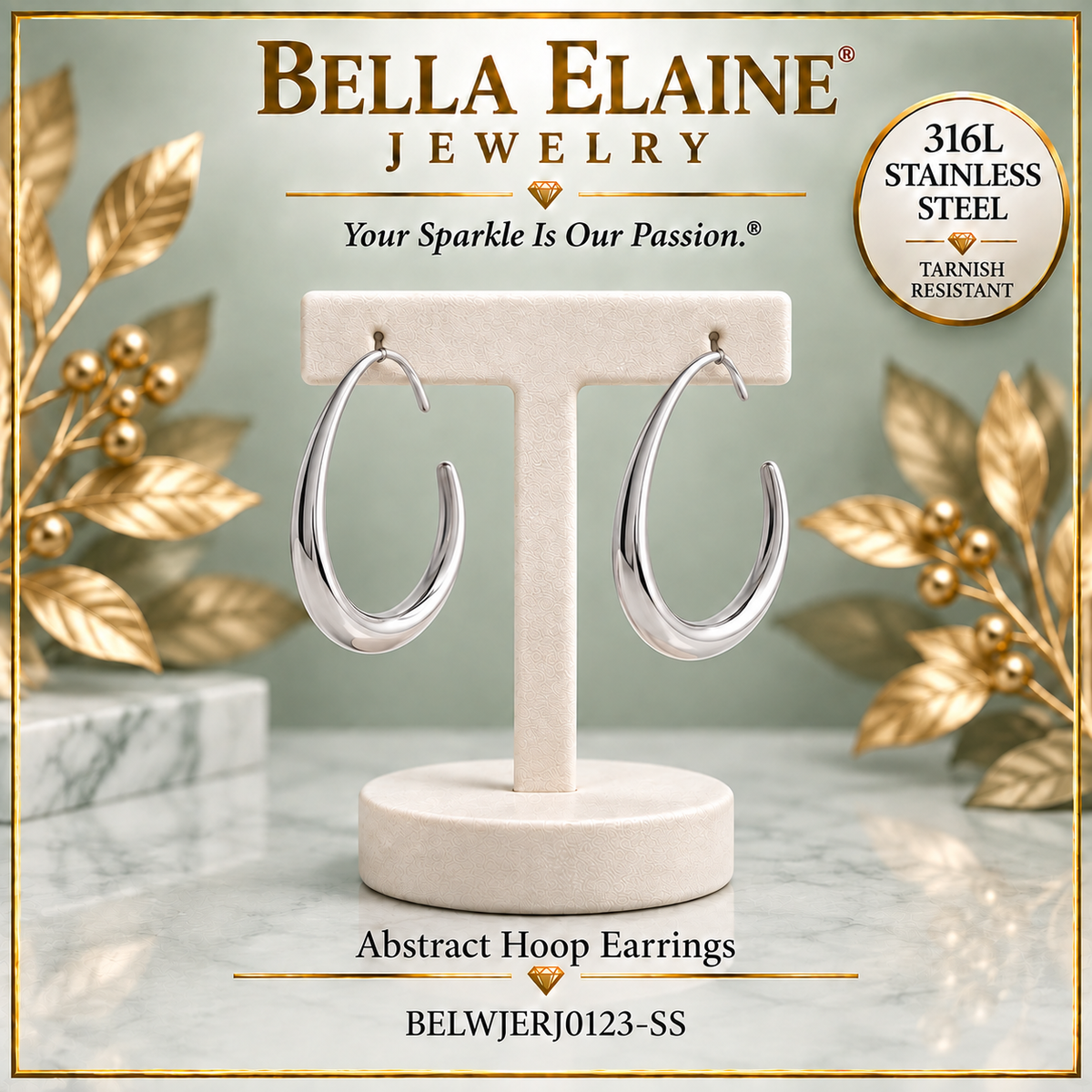 Abstract Hoop Earrings