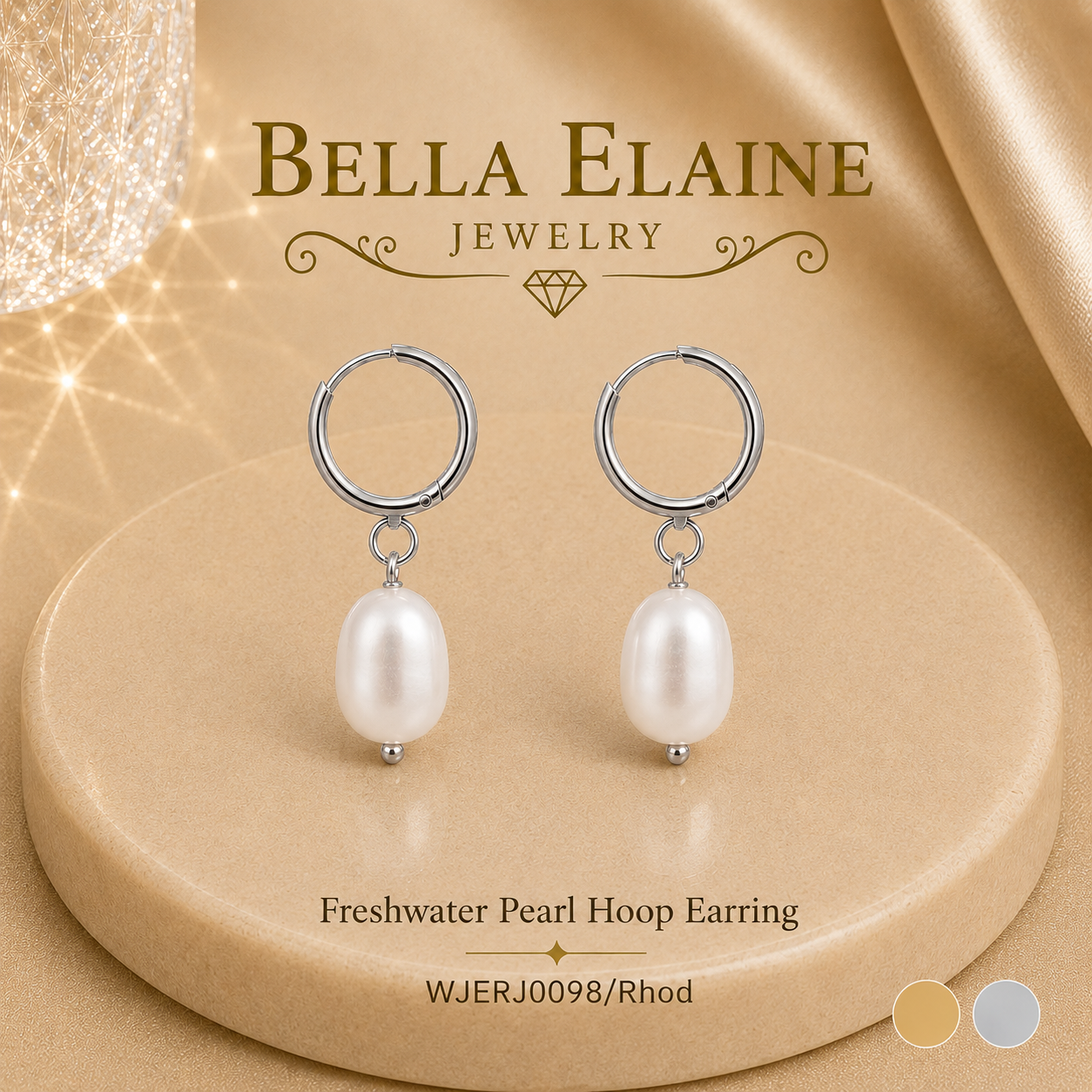 Freshwater Pearl Hoop Earrings