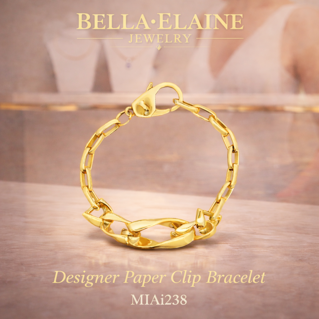 Designer Paper Clip Bracelet