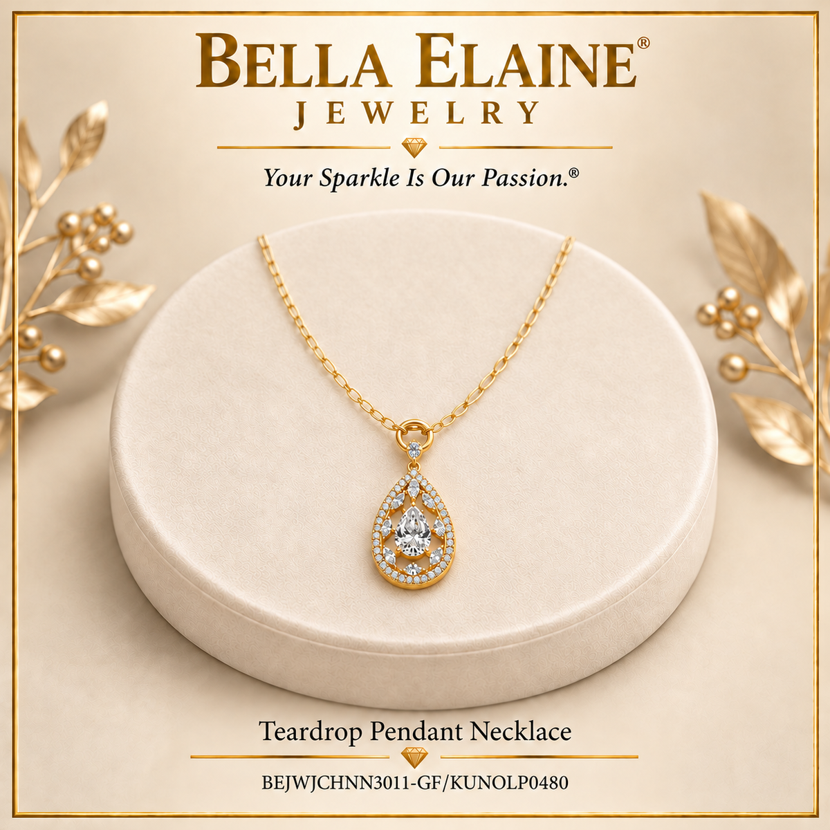 Teardrop Pendant Necklace