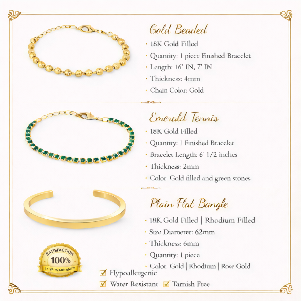 Emerald Trio Bracelet Collection