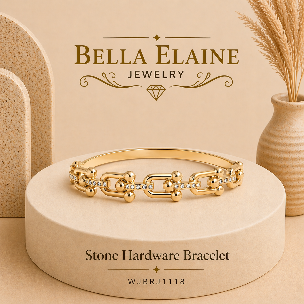 Stone Hardware Bracelet