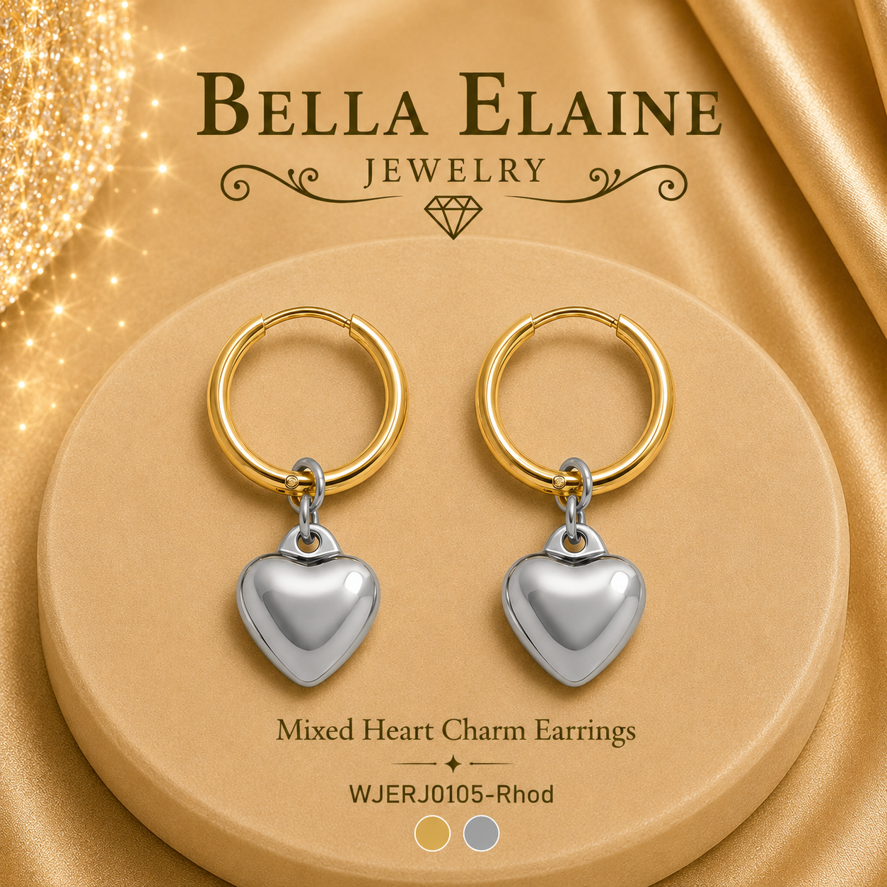 Mixed Charm Heart Earrings