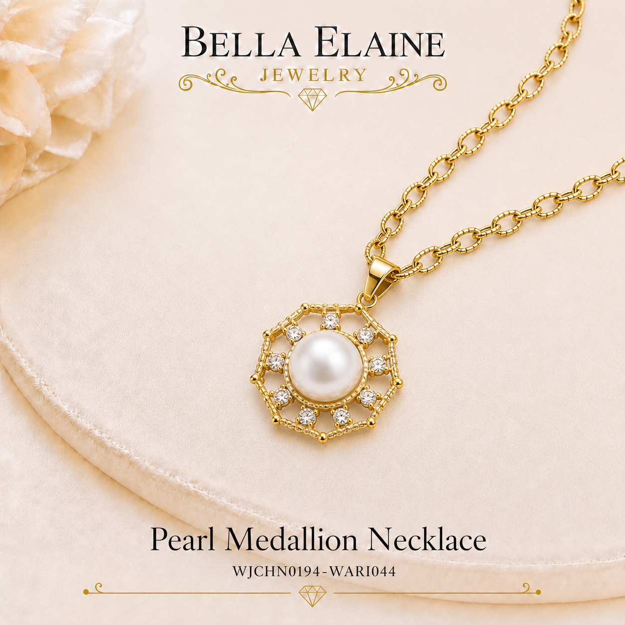Pearl Medallion Necklace