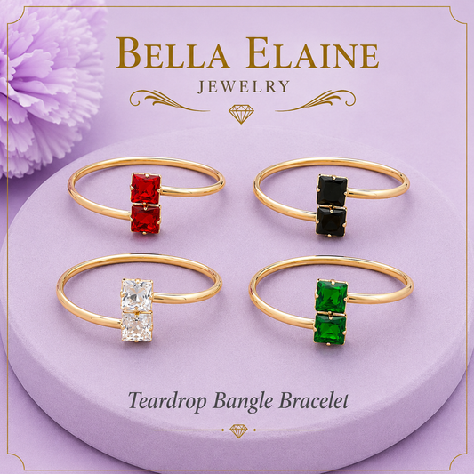 Teardrop Bangle Bracelet