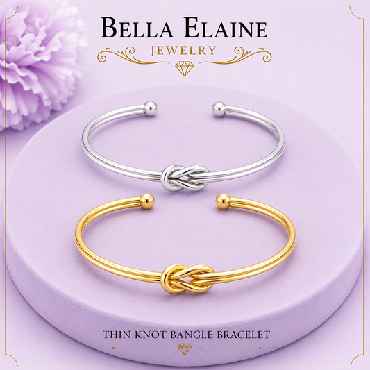 Thin Knot Bangle Bracelet