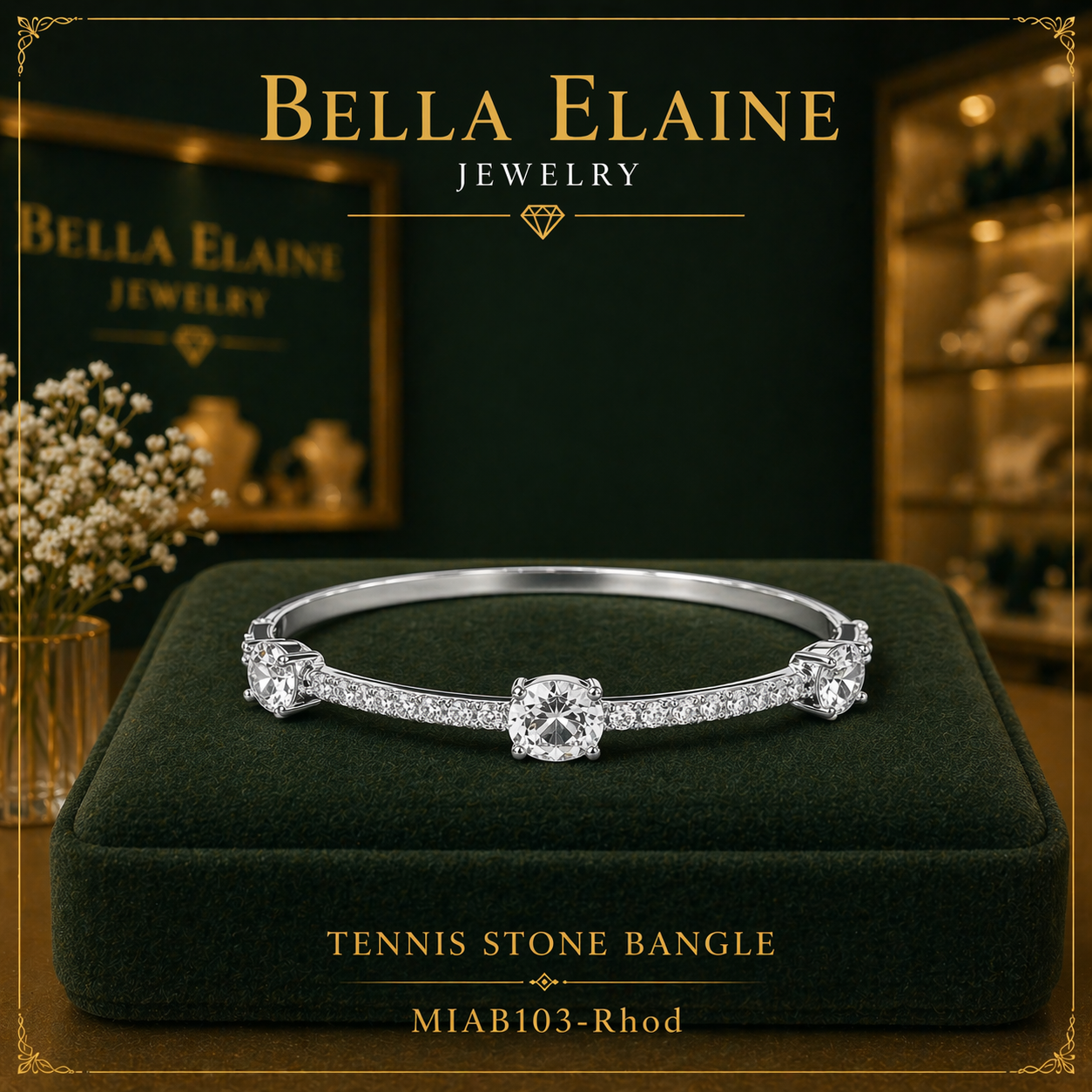 Tennis Stone Bangle