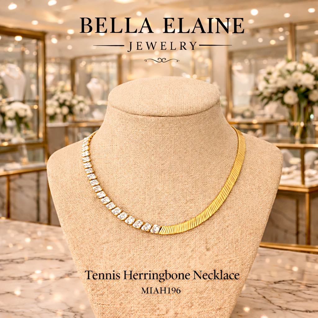 Tennis Herringbone Necklace