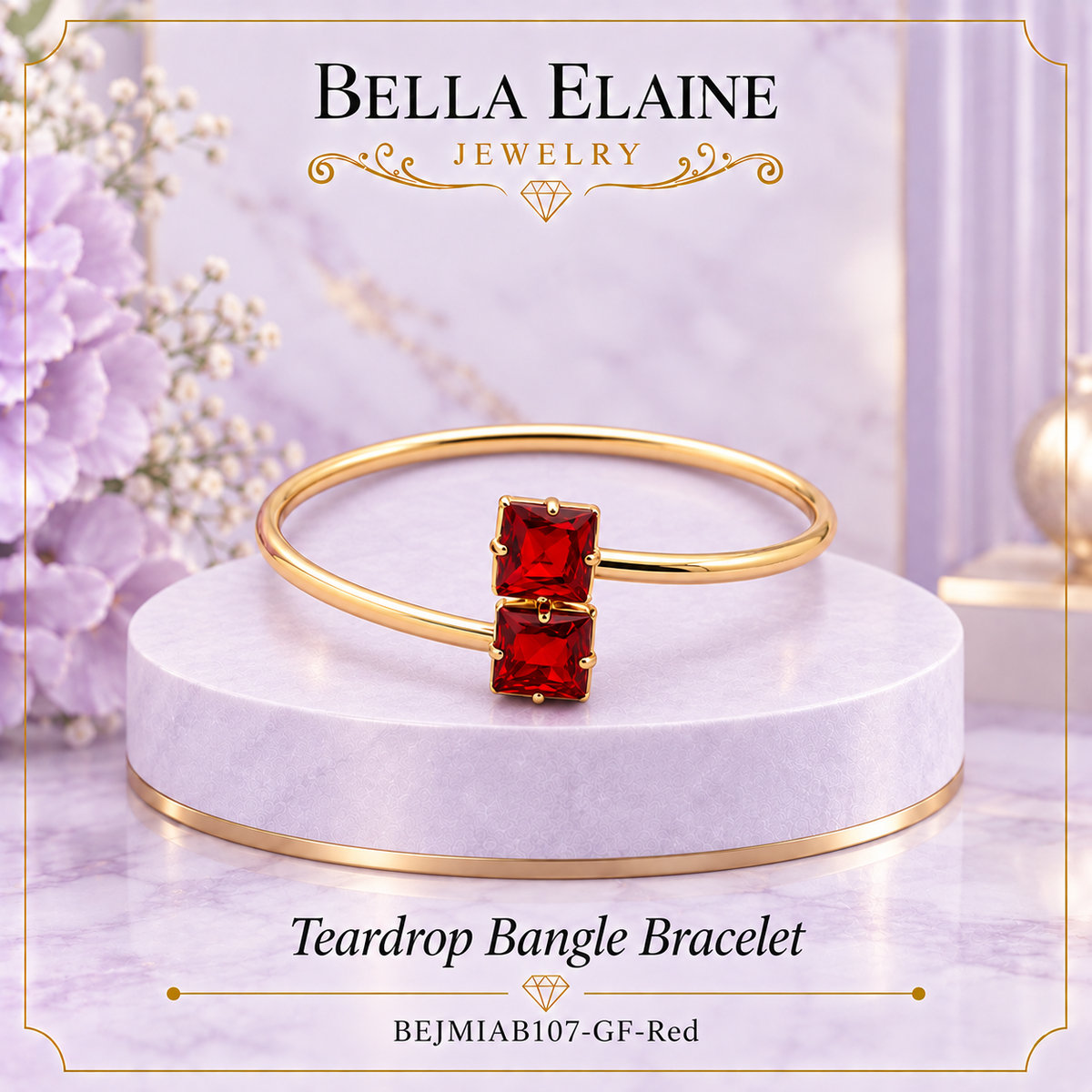 Teardrop Bangle Bracelet