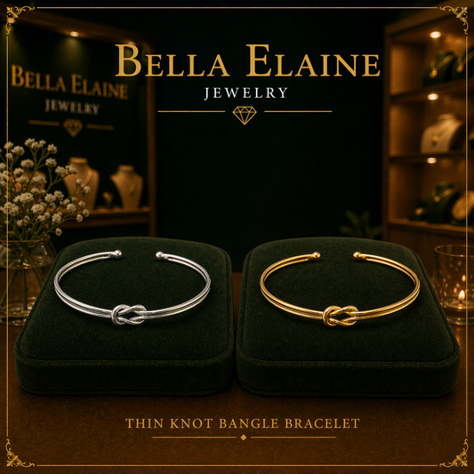 Thin Knot Bangle Bracelet
