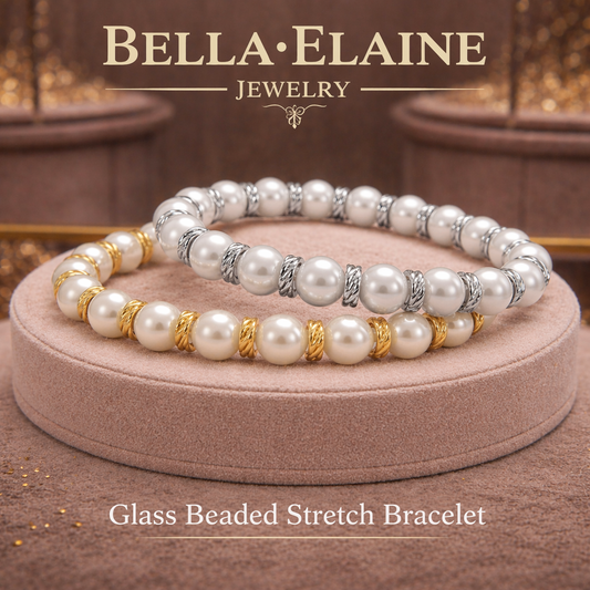 Glass Beaded Stretch Bracelet