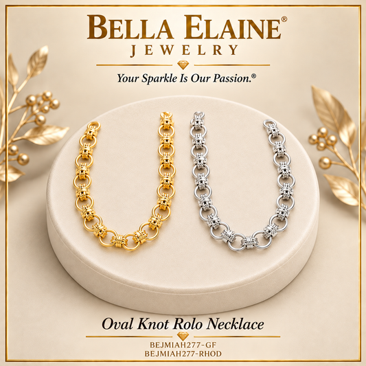 Oval Knot Rolo Necklace