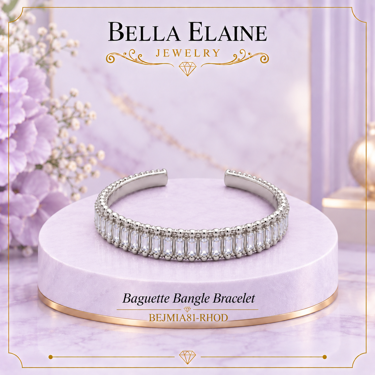 Baguette Bangle Bracelet