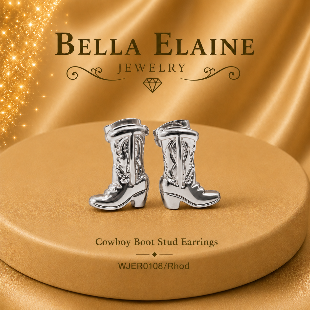 Cowboy Boot Stud Earrings