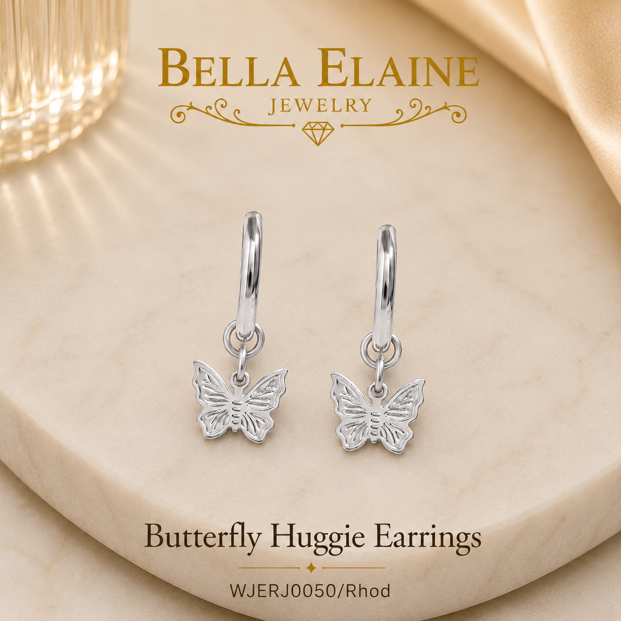 Butterfly Huggie Earrings
