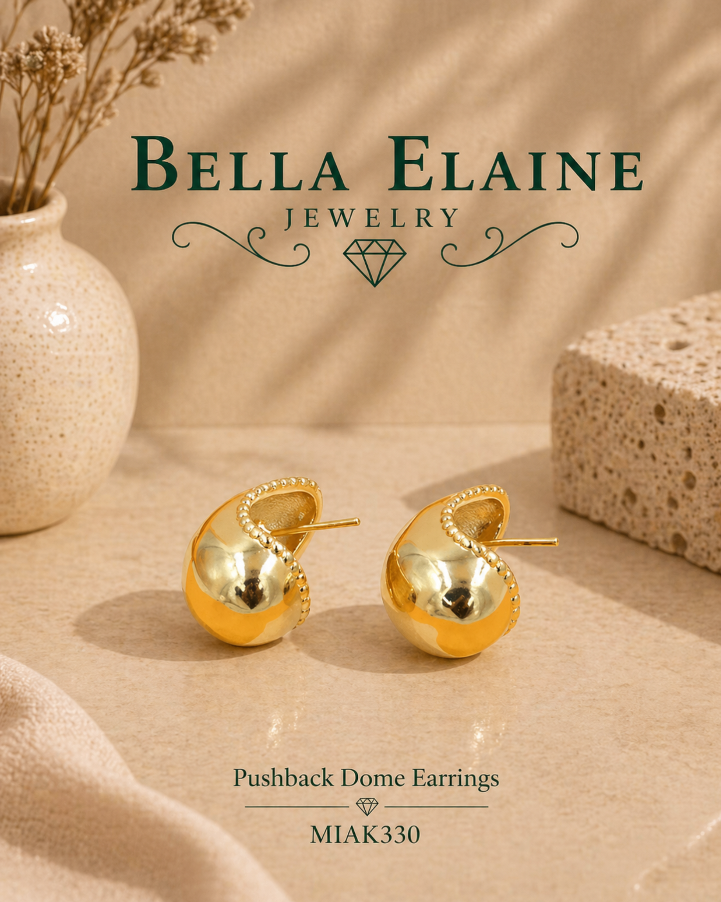 Pushback Dome Earrings