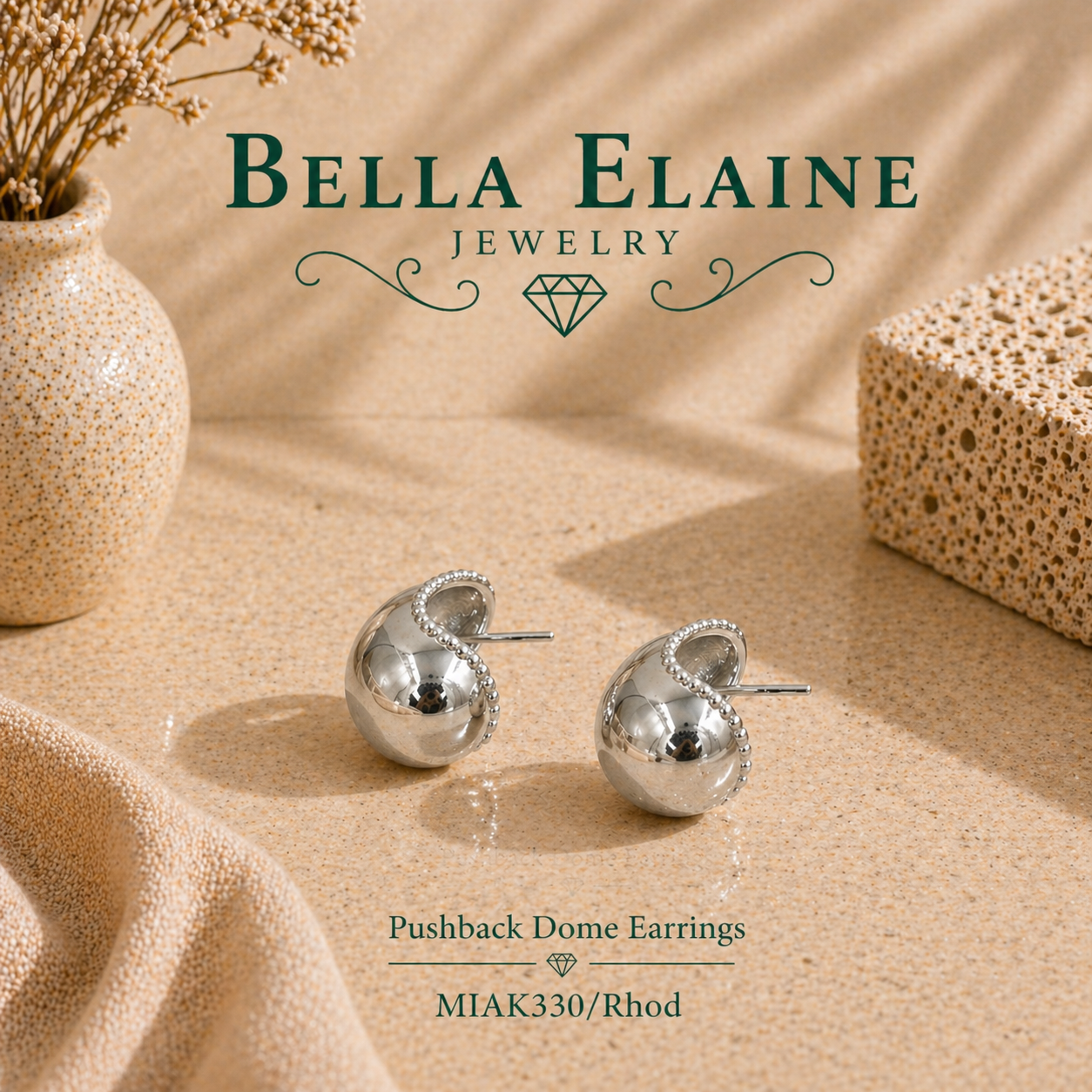 Pushback Dome Earrings